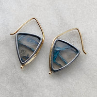 Opalized Wood Earrings